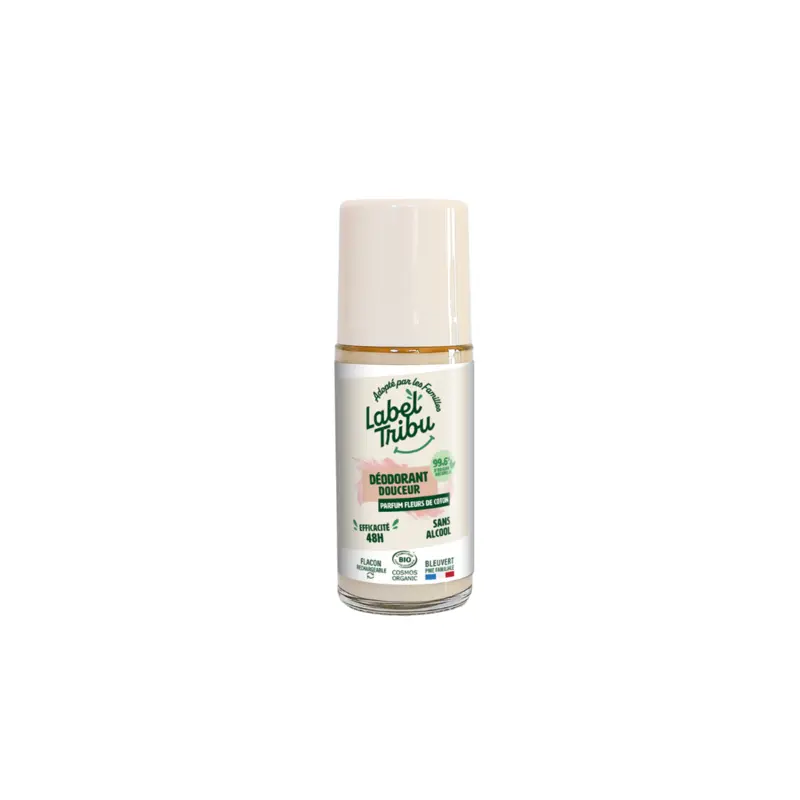 Déodorant Fleurs de Coton, Roll-on rechargeable, 50 ml