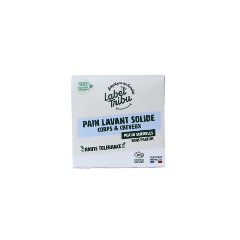 Pain lavant corps & cheveux sans parfum, 110 g